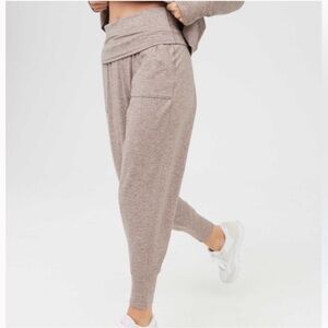 Offline by Aerie Foldover Jogger with pockets  in Tan L